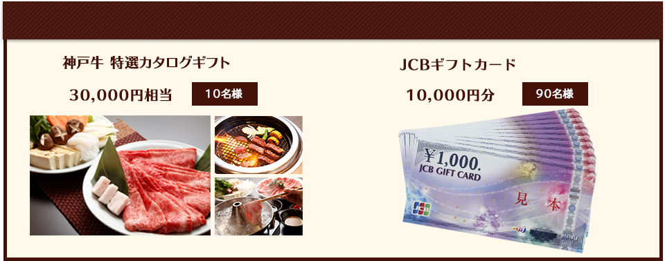 神戸牛特選カタログギフト　JCBギフトカード